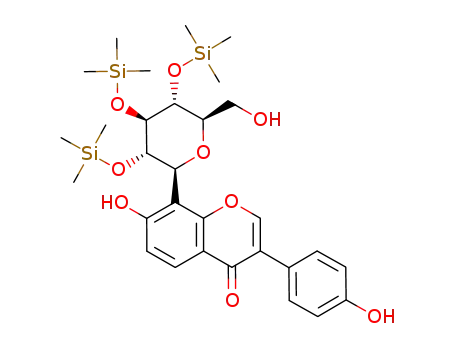 7-hydroxy-8-((6-hydroxymethyl)-3,4,5-tris-trimethylsilanyloxy-tetrahydro-pyran-2-yl)-3-(4-hydroxy-phenyl)-chromen-4-one