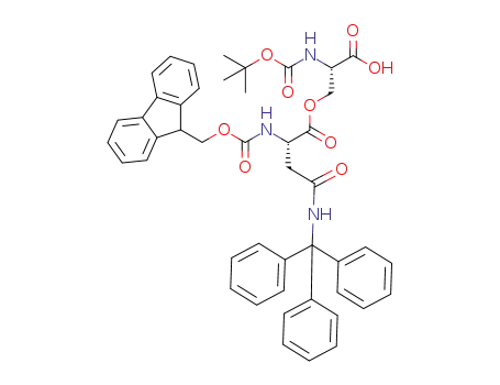 Molecular Structure of 944283-17-4 (Boc-Ser(Fmoc-Asn(Trt))-OH)
