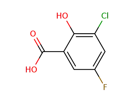 Molecular Structure of 4068-62-6 (3-Chloro-5-fluorosalicylic acid)