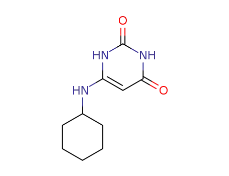 Molecular Structure of 6702-72-3 (6-(cyclohexylamino)pyrimidine-2,4(1H,3H)-dione)
