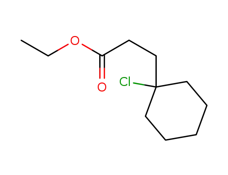 Molecular Structure of 1354702-92-3 (ethyl 3-(1-chlorocyclohexyl)propanoate)