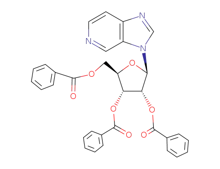 Molecular Structure of 26884-45-7 (tri-<i>O</i>-benzoyl-1-imidazo[4,5-<i>c</i>]pyridin-3-yl-β-<i>D</i>-1-deoxy-ribofuranose)