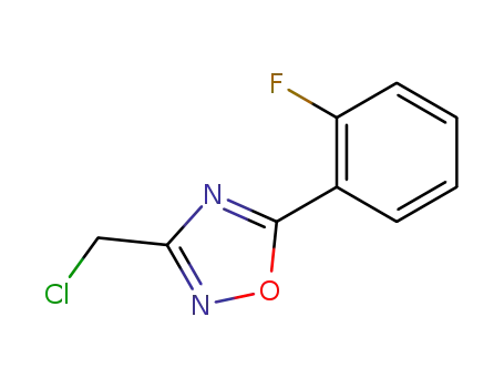 Molecular Structure of 844499-00-9 (3-(CHLOROMETHYL)-5-(2-FLUOROPHENYL)-1,2,4-OXADIAZOLE)
