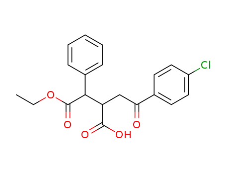 Molecular Structure of 57192-22-0 (Butanedioic acid, 2-[2-(4-chlorophenyl)-2-oxoethyl]-3-phenyl-, 4-ethyl
ester)