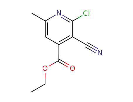 Molecular Structure of 40108-12-1 (ETHYL 2-CHLORO-3-CYANO-6-METHYLISONICOTINATE)