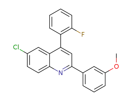 Molecular Structure of 1093164-46-5 (6-chloro-4-(2-fluorophenyl)-2-(3-methoxyphenyl)-quinoline)