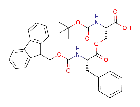 Molecular Structure of 944283-23-2 (Boc-Ser(Fmoc-Phe)-OH)