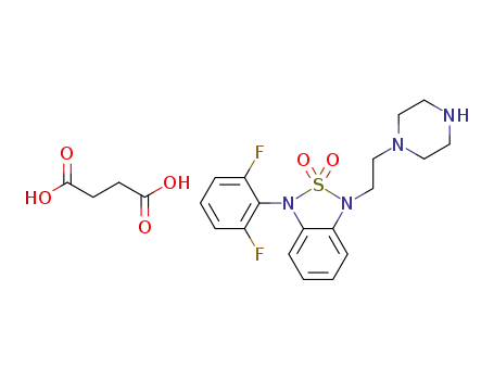 1-(2,6-difluorophenyl)-1,3-dihydro-3-[2-(1-piperazinyl)ethyl]benzothiadiazole-S,S-dioxide succinate