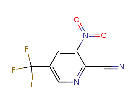 Molecular Structure of 866775-16-8 (3-nitro-5-trifluoromethyl-pyridine-2-carbonitrile)