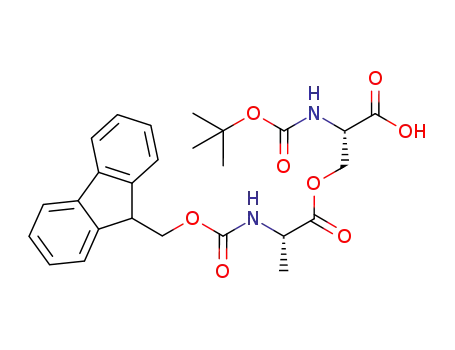 Molecular Structure of 944283-07-2 (Boc-Ser(Fmoc-Ala)-OH)
