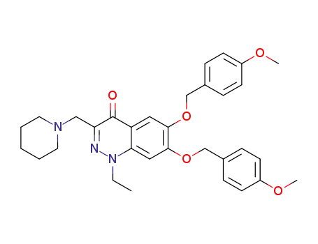 1-ethyl-6,7-bis((4-methoxybenzyl)oxy)-3-(piperidin-1-ylmethyl)cinnolin-4(1H)-one