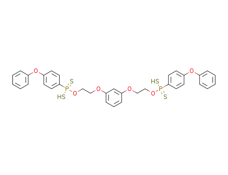 Molecular Structure of 1379612-26-6 (O,O'-benzene-1,3-bis[ethoxy-2-(4-phenoxyphenyldithiophosphonic acid)])