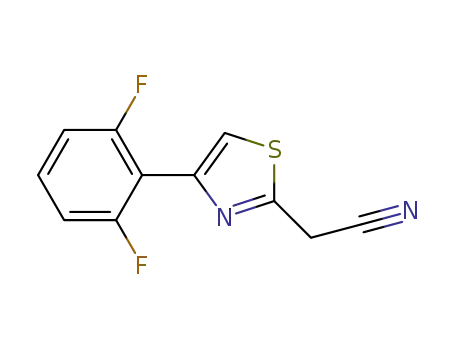 Molecular Structure of 184839-29-0 (2-Cyanomethyl-4-(2,6-difluorophenyl)thiazole)