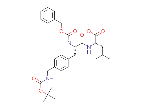 Molecular Structure of 1421639-93-1 (Cbz-Phe(4-CH<SUB>2</SUB>NHBoc)-Leu-OMe)