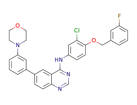 N-(3-chloro-4-((3-fluorobenzyl)oxy)phenyl)-6-(3-morpholinophenyl)quinazolin-4-amine