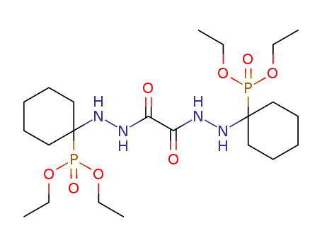 Molecular Structure of 1415724-74-1 (tetraethyl [(1,2-dioxoethane-1,2-diyl)bis(hydrazine-2,1-diyl-cyclohexane-1,1-diyl)]bisphosphonate)