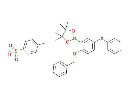 (4-(benzyloxy)-3-(4,4,5,5-tetramethyl-1,3,2-dioxaborolan-2-yl)phenyl)(phenyl)iodonium tosylate