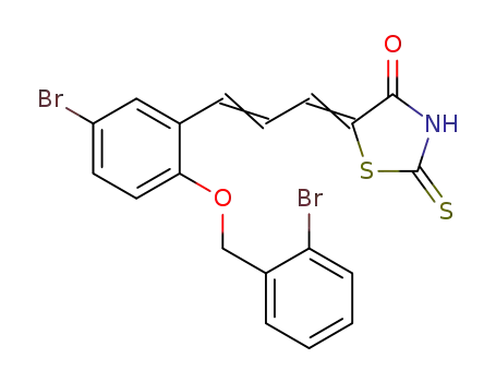 Molecular Structure of 1443442-63-4 (C<sub>19</sub>H<sub>13</sub>Br<sub>2</sub>NO<sub>2</sub>S<sub>2</sub>)