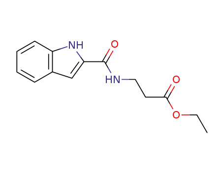 Molecular Structure of 68724-78-7 (3-[(1H-indole-2-carbonyl)amino]propionic acid ethyl ester)