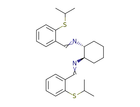 Molecular Structure of 1383610-96-5 ((1R,2R)-N,N'-bis(2-(isopropylthio)benzylidene)-1,2-cyclohexanediamine)