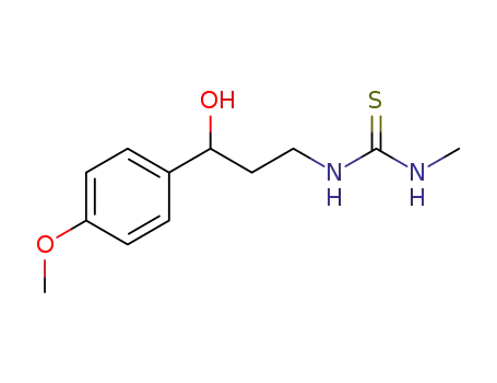Molecular Structure of 1467719-99-8 (1-{3-hydroxy-3-(4-methoxyphenyl)propyl}-3-methylthiourea)