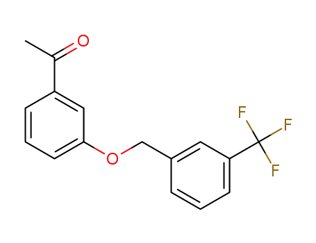 Molecular Structure of 1039818-71-7 (1-(3-(3-(trifluoromethyl)benzyloxy)phenyl)ethanone)