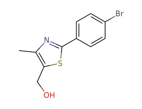 Molecular Structure of 61291-93-8 (5-Thiazolemethanol, 2-(4-bromophenyl)-4-methyl-)