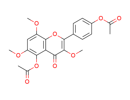 Molecular Structure of 112667-13-7 (4H-1-Benzopyran-4-one,
5-(acetyloxy)-2-[4-(acetyloxy)phenyl]-3,6,8-trimethoxy-)