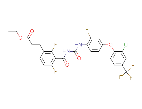 1-[4-(2-chloro-α,α,α-trifluoro-4-tolyloxy)-2-fluorophenyl]-3-[2,6-difluoro-3-(2-ethoxycarbonylethyl)benzoyl]urea
