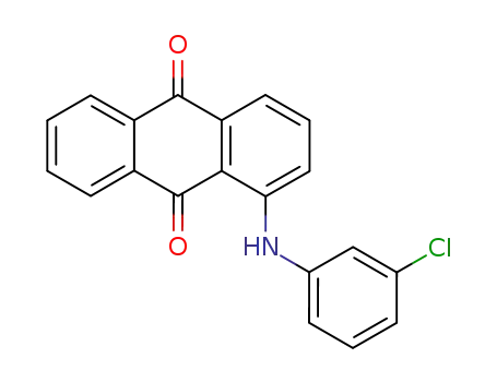 Molecular Structure of 2944-21-0 (9,10-Anthracenedione, 1-[(3-chlorophenyl)amino]-)