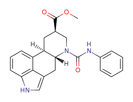 Molecular Structure of 1624289-33-3 ((4aR,8R,9aR)-methyl 6-(phenylcarbamoyl)-1,4,4a,6,7,8,9,9a-octahydroindolo[1,14-fg]quinoline-8-carboxylate)