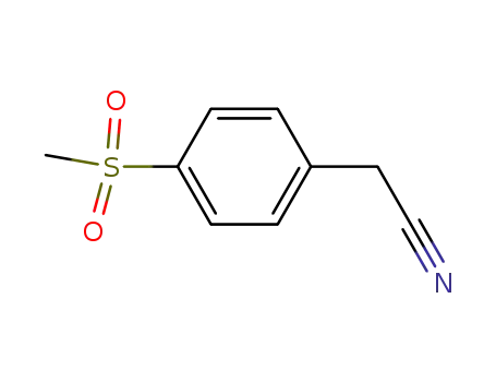 Molecular Structure of 25025-07-4 (4-(METHYLSULFONYL)PHENYLACETONITRILE)