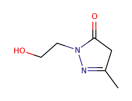 Molecular Structure of 56226-25-6 (3H-Pyrazol-3-one, 2,4-dihydro-2-(2-hydroxyethyl)-5-methyl-)