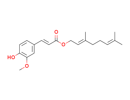 (2E)-3-(4-Hydroxy-3-methoxyphenyl)-2-propenoic acid (2E)-3,7-dimethyl-2,6-octadien-1-yl ester