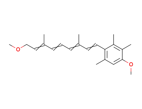 Molecular Structure of 61630-50-0 (1-methoxy-4-[(1Z,3Z,5Z,7Z)-9-methoxy-3,7-dimethylnona-1,3,5,7-tetraen-1-yl]-2,3,5-trimethylbenzene)