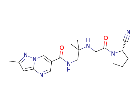 N-[2-[[2-[(2S)-2-cyano-1-pyrrolidinyl]-2-oxoethyl]amino]-2-methylpropyl]-2-methyl-6-pyrazolo[1,5-a]pyrimidinecarboxamide