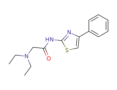 Molecular Structure of 5039-17-8 (Acetamide, 2-(diethylamino)-N-(4-phenyl-2-thiazolyl)-)