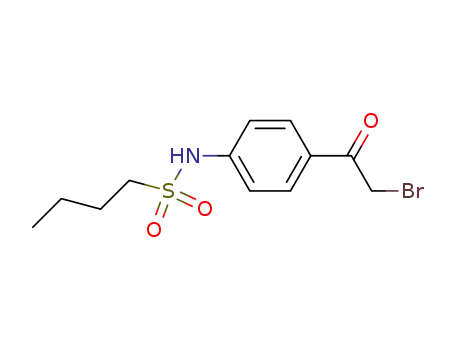 Molecular Structure of 5374-37-8 (N-(4-BROMOACETYL)PHENYL-1-BUTANESULFONAMIDE)