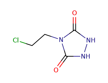 Molecular Structure of 78409-65-1 (1,2,4-Triazolidine-3,5-dione, 4-(2-chloroethyl)-)
