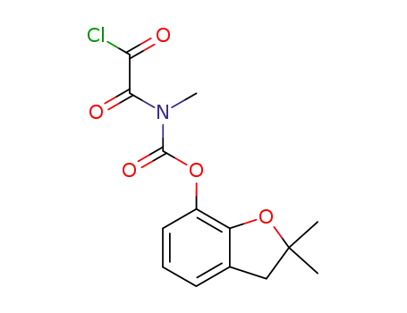 Molecular Structure of 88241-19-4 (Chlorooxalyl-methyl-carbamic acid 2,2-dimethyl-2,3-dihydro-benzofuran-7-yl ester)