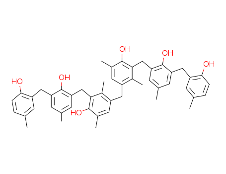 Molecular Structure of 190320-90-2 (Phenol,
4,4'-methylenebis[2-[[2-hydroxy-3-[(2-hydroxy-5-methylphenyl)methyl]-5-
methylphenyl]methyl]-3,6-dimethyl-)
