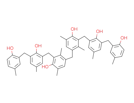 Molecular Structure of 190320-90-2 (Phenol,
4,4'-methylenebis[2-[[2-hydroxy-3-[(2-hydroxy-5-methylphenyl)methyl]-5-
methylphenyl]methyl]-3,6-dimethyl-)