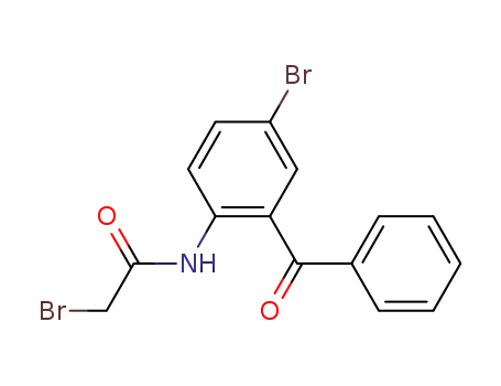 Molecular Structure of 17972-71-3 (N-(2-benzoyl-4-bromophenyl)-2-bromoacetamide)