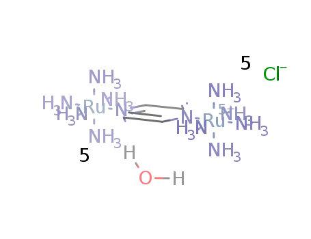 Molecular Structure of 94780-98-0 ((μ-pyrazine)decaamminediruthenium(II,III) pentachloride)