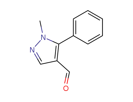 Molecular Structure of 154927-01-2 (1-METHYL-5-PHENYL-1H-PYRAZOLE-4-CARBALDEHYDE)