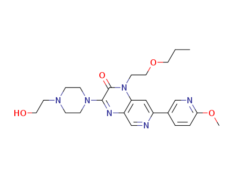 Pyrido[3,4-b]pyrazin-2(1H)-one, 3-[4-(2-hydroxyethyl)-1-piperazinyl]-7-(6-methoxy-3-pyridinyl)-1-(2-propoxyethyl)