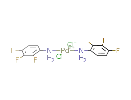 Molecular Structure of 919990-61-7 (trans-[PdCl<sub>2</sub>(2,3,4-trifluoroaniline)2])