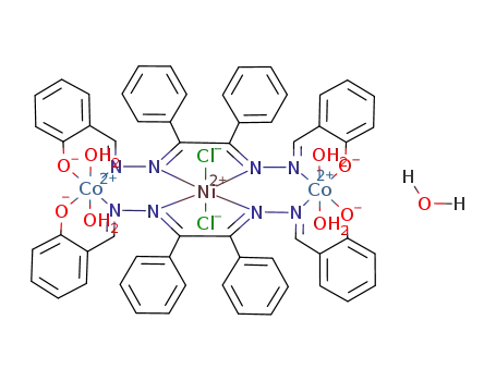 Molecular Structure of 171201-91-5 (Co<sub>2</sub>Ni((C<sub>6</sub>H<sub>4</sub>OCHN<sub>2</sub>(C<sub>6</sub>H<sub>5</sub>)C)2)2Cl<sub>2</sub>(H<sub>2</sub>O)4*H<sub>2</sub>O)