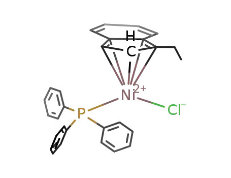 Molecular Structure of 500362-68-5 ((η(5)-1-ethylindenyl)Ni(PPh3)Cl)