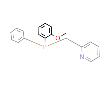 Molecular Structure of 189273-80-1 (Pyridine, 2-[[(S)-(2-methoxyphenyl)phenylphosphino]methyl]-)